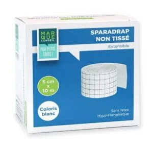 Marque Conseil Sparadrap non tisse 10 cm x 10 m