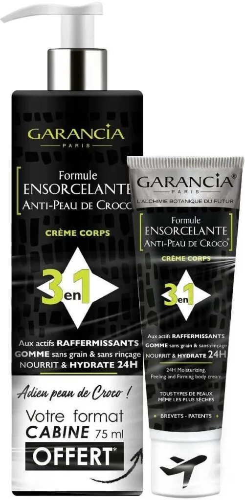 Garancia FORMULE ENSORCELANTE ANTI-PEAU DE CROCO Crème Corps 3 en 1, 400 ml + 75 ml offerte