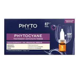 PHYTOCYANE Traitement anti-chute Femme chute progressive, 12 x 5 ml