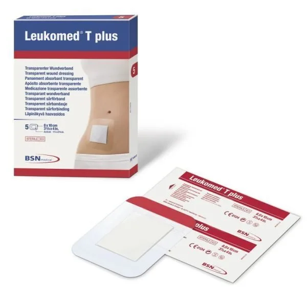 BSN Medical Leukomed T plus pansement absorbant transparent 10 x 25 cm boite de 5