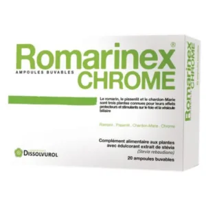 DISSOLVUROL ROMARINEX CHROME ampoules - 20 ampoules de 10 ml