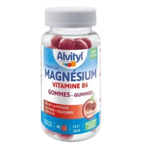 Alvityl Magnésium Vitamine B6 – 45 gummies goût cerise