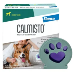 Calmisto Diffuseur anti-stress a l'interomone CHIEN - kit (diffuseur + 1 membrane 6 ml, 30 jours)
