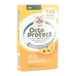 Octoprotect 1,25 g + 0,56 g Collier medicamenteux anti-puces et tiques chat - 1 collier