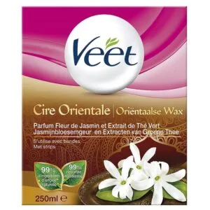 VEET Cire chaude orientale jasmin pot 250 ml