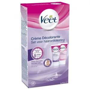 VEET Creme decolorante visage et corps 2 tubes 75 ml