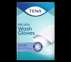 TENA ProSkin Wash Gloves gants de toilette secs non plastifies - boite de 200