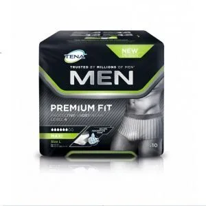 TENA Men Premium Fit Niveau 4 Large (L) - slip absorbant homme - Sachet/10