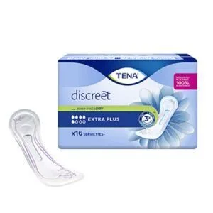 TENA Discreet Extra Plus serviette fuites urinaires moderees a fortes - sachet de 16