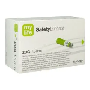 mylife Safetylancets, autopiqueur jetable, boîte de 200