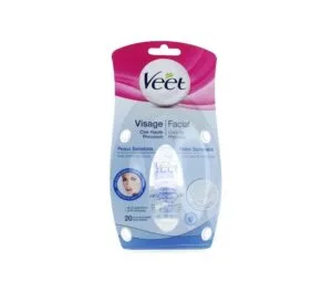 VEET Visage cire haute precision 15 ml + 20 mini-bandes reutilisables
