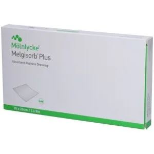 Melgisorb Plus pansement alginate 10 x 20 cm, boîte de 10