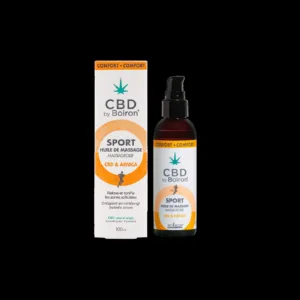 CBD by Boiron Huile de massage sport CBD et Arnica - flacon pompe 100 ml