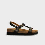 Scholl Bogota Sandal Femme Noir/Dore - Pointure 36