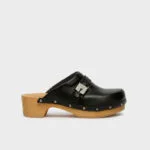 Scholl Pescura Clog 50 Sabot Femme Noir/Miel - Pointure 37