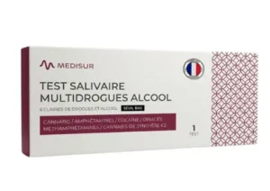 Medisur Test Salivaire Multidrogues et Alcool 6 classes - Seuil bas