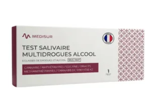 Medisur Test Salivaire Multidrogues et Alcool 6 classes - Seuil haut