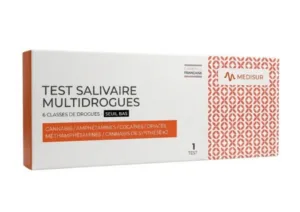 Medisur Test Salivaire Multidrogues 6 classes - Seuil bas