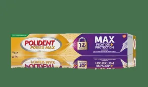 POLIDENT POWER MAX Fixation + Protection creme adhesive 70 g