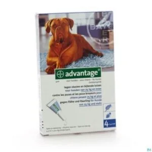 Advantage 400 mg solution spot-on chien de 25 a 40 kg - boite de 4 pipettes de 4 ml
