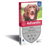 Advantix Solution spot-on grand chien 25 a 40 kg - boite de 4 pipettes de 4 ml