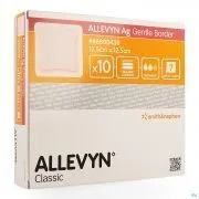 Smith & Nephew Allevyn Ag Pansement Adhesive Silicone 12,5 x 12,5 cm (10)