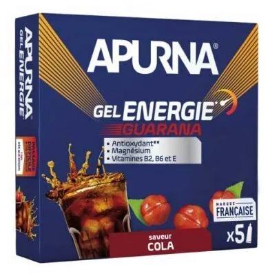 Apurna Gel Energie Passage Difficile Guarana Cola - etui 5 x 35 g