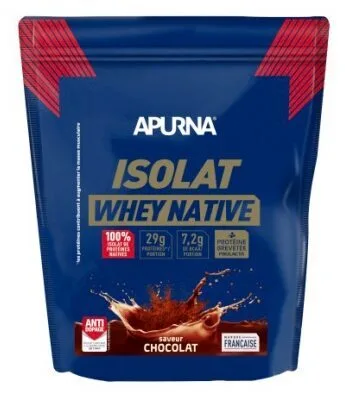 Apurna Isolat Whey Native poudre Chocolat 720 g