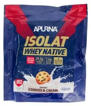 Apurna Isolat Whey Native poudre Cookies & Cream 720 g