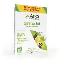 Arkopharma ARKOFLUIDES Détox bio, 20 ampoules