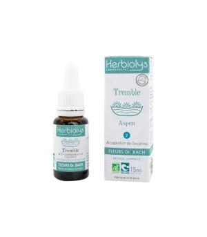 Herbiolys Aspen - Tremble n°2 - Fleurs Dr Bach Bio - 15 ml