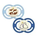 MAM Perfect Nuit - Sucette silicone anatomique - 18 mois et +, x2