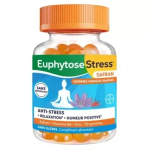 EuphytoseStress Safran boite de 30 gommes ananas mangue