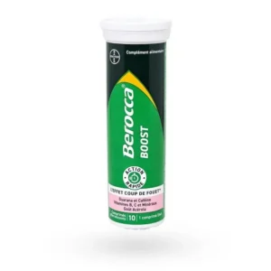 BEROCCA BOOST comprimes effervescents acerola - tube de 10 comprimes effervescents