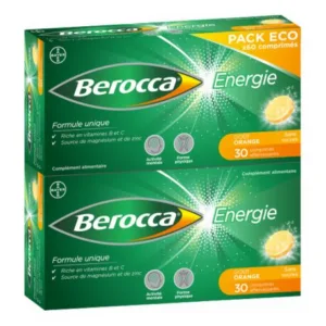 BEROCCA ENERGIE comprimes effervescents orange - boite de 60 comprimes effervescents