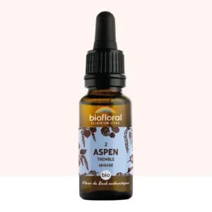 Biofloral Fleur de Bach n2 Aspen (Tremble) Bio - elixir floral compte-gouttes 20 ml