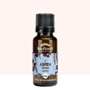 Biofloral Fleur de Bach n2 Aspen (Tremble) Bio - granules sans alcool 20 g