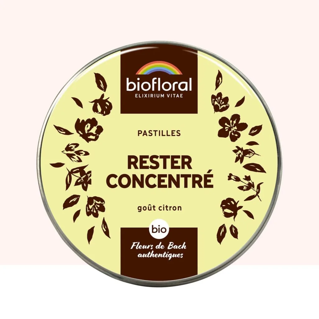 Biofloral Rester Concentre Bio - complexe fleurs de Bach pastilles 50 g