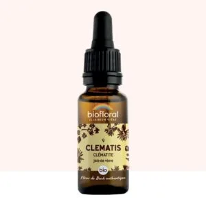 Biofloral Fleur de Bach n9 Clematis (Clematite) Bio - elixir floral compte-gouttes 20 ml