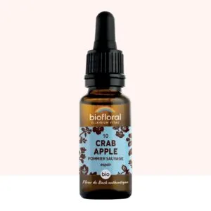 Biofloral Fleur de Bach n10 Crab Apple (Pommier Sauvage) Bio - elixir floral compte-gouttes 20 ml