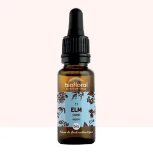 Biofloral Fleur de Bach n11 Elm (Orme) Bio - elixir floral compte-gouttes 20 ml