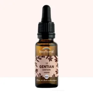 Biofloral Fleur de Bach n12 Gentian (Gentiane) Bio - elixir floral compte-gouttes 20 ml