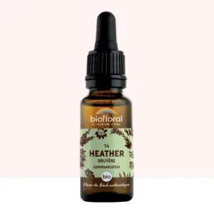 Biofloral Fleur de Bach n14 Heather (Bruyere) Bio - elixir floral compte-gouttes 20 ml