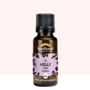 Biofloral Fleur de Bach n15 Holly (Houx) Bio - granules sans alcool 20 g