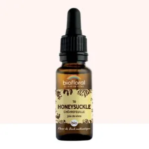Biofloral Fleur de Bach n16 Honeysuckle (Chevrefeuille) Bio - elixir floral compte-gouttes 20 ml