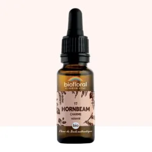Biofloral Fleur de Bach n17 Hornbeam (Charme) Bio - elixir floral compte-gouttes 20 ml