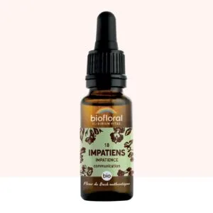 Biofloral Fleur de Bach n18 Impatiens (Impatience) Bio - elixir floral compte-gouttes 20 ml