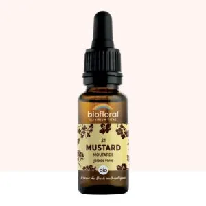 Biofloral Fleur de Bach n21 Mustard (Moutarde) Bio - elixir floral compte-gouttes 20 ml