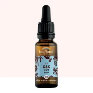 Biofloral Fleur de Bach n22 Oak (Chene) Bio - elixir floral compte-gouttes 20 ml