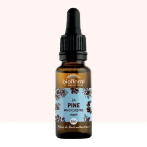 Biofloral Fleur de Bach n24 Pine (Pin Sylvestre) Bio - elixir floral compte-gouttes 20 ml